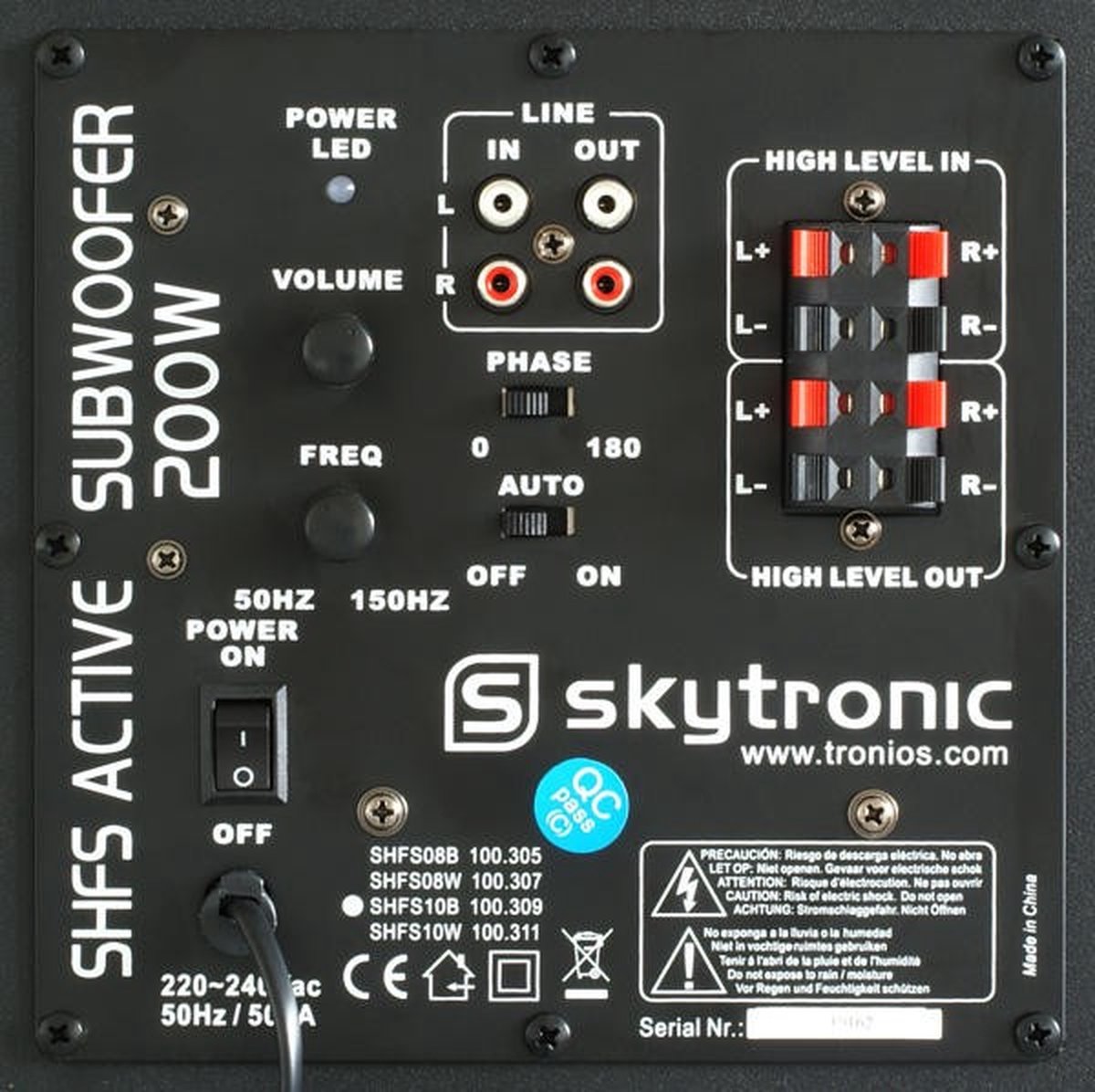 Actieve Subwoofer - Fenton SHFS12B Actieve Subwoofer Ter Uitbreiding Van Je Stereo Set 12 Inch 400w Ingebouwde Klasse D Versterker