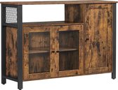 MIRA Home - Opbergkast - Dressoir - Kast - TV Meubel - TV Kast - Vintage - 110x33x75