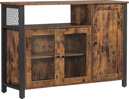 MIRA Home - Opbergkast - Dressoir - Kast - TV Meubel - TV Kast - Vintage - 110x33x75