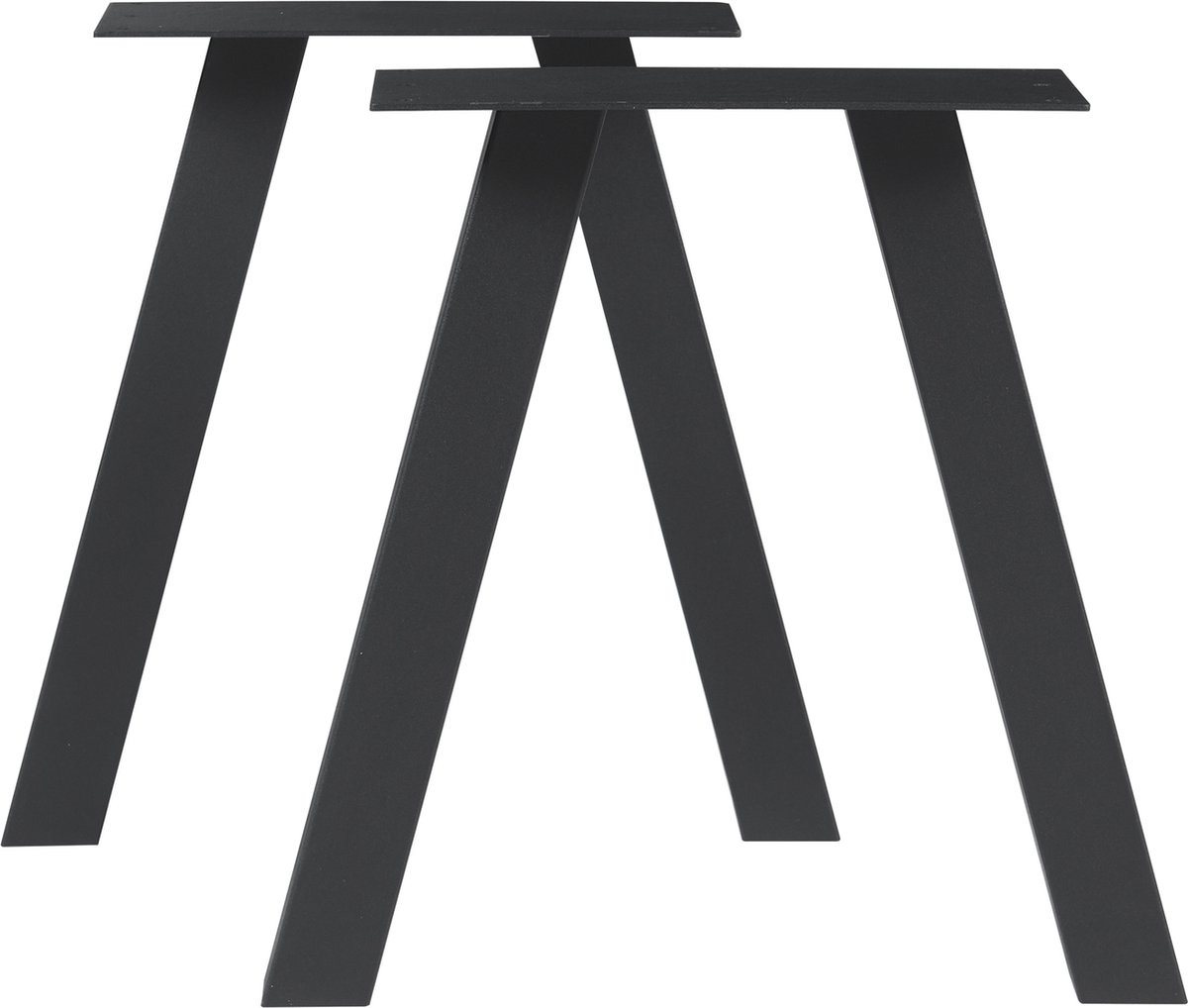 en.casa Stalen onderstel Heustreu set van 2 tafelpoot 40x40 cm zwart [en.casa]