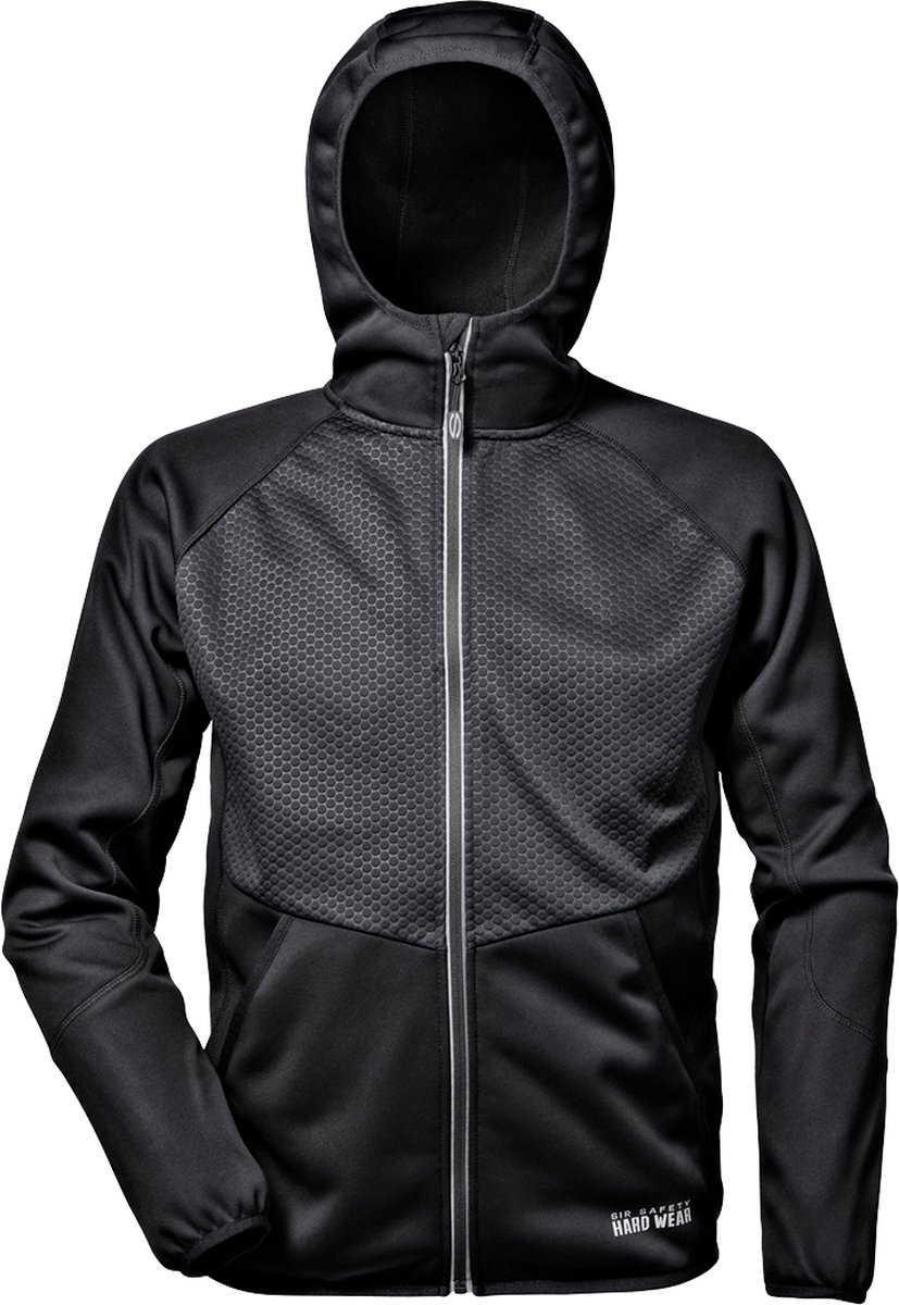 SIR SAFETY DRAKE Fleece Werkjas HEREN Veiligheidsjas Zwart - Winddicht - Stretch - Antipilling