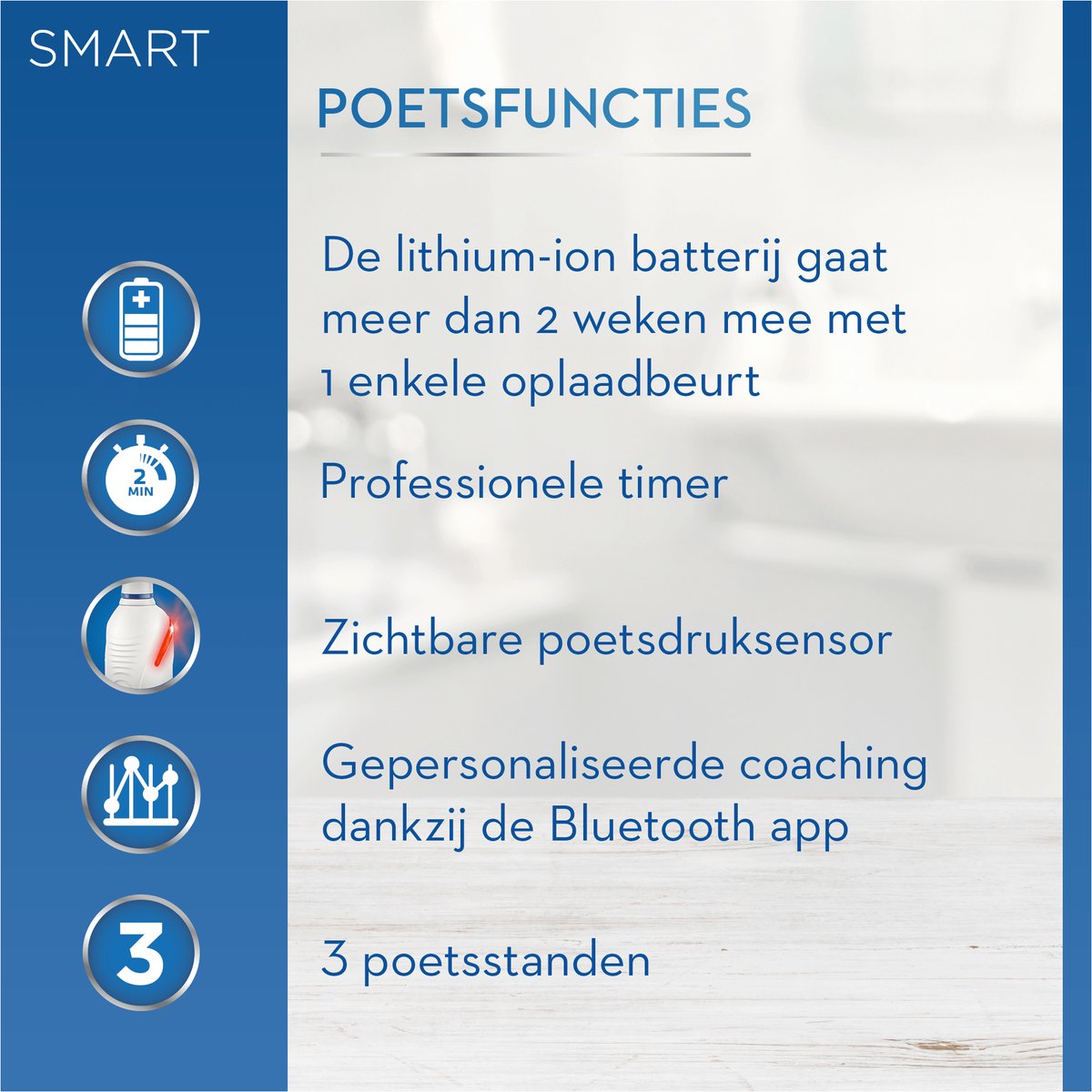 Afbeelding 2 van Oral-B Smart 4 4000N - Wit - Elektrische Tandenborstel