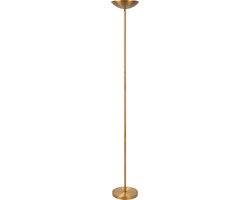 Lucide ZENITH – Vloerlamp – Ø 25,4 cm – LED Dimbaar – 1x20W 3000K – Mat Goud / Messing