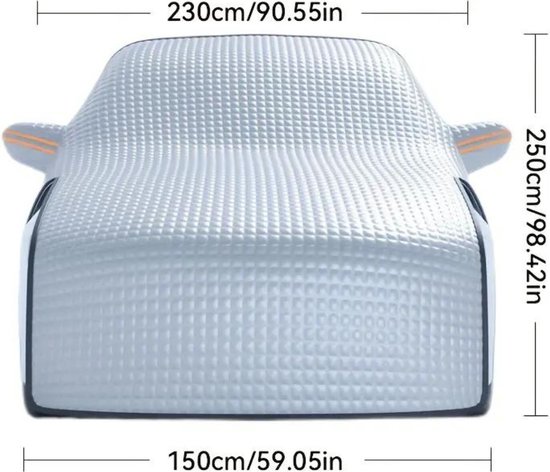 Nivard Freeze Cover Car - Couverture antigel voiture - Couverture de glace - Couvre pare-brise Antigel - Couverture de pare-brise-Couverture anti-glace - Couverture de neige - Protection solaire - Pare-soleil - Argent