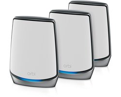 NETGEAR Orbi RBK853 – Mesh Wifi – WiFi Versterker – WiFi 6 – Tri-Band – 3-pack