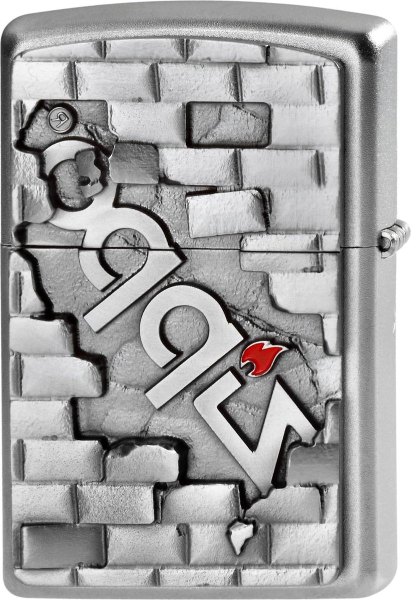 Goedkoopste Windproof Pocket Lighter Chrome - Unisex Adult Wall Emblem