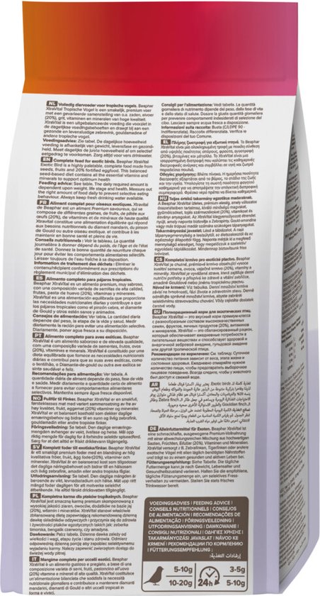 Beaphar Xtravital Tropische Vogel - Vogelvoer - 500 g