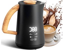 4-in-1 Hot Cold Milk Frother Automatic 290 ml 500 ml Warmer Shut-Off Container - Black