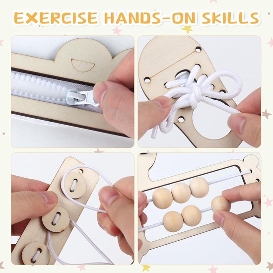 Montessori Busy Board Accessoires de bricolage Compétence de base Accessoires d'enseignement