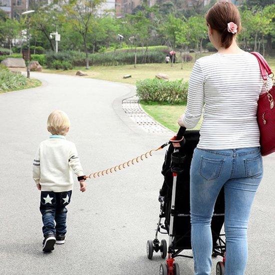 Scoby - 360° Polstuigje voor Kinderen - Veilig Onderweg - Looplijn - Safety Wristband - 2,5 Meter - Oranje van Scoby — afbeelding 4