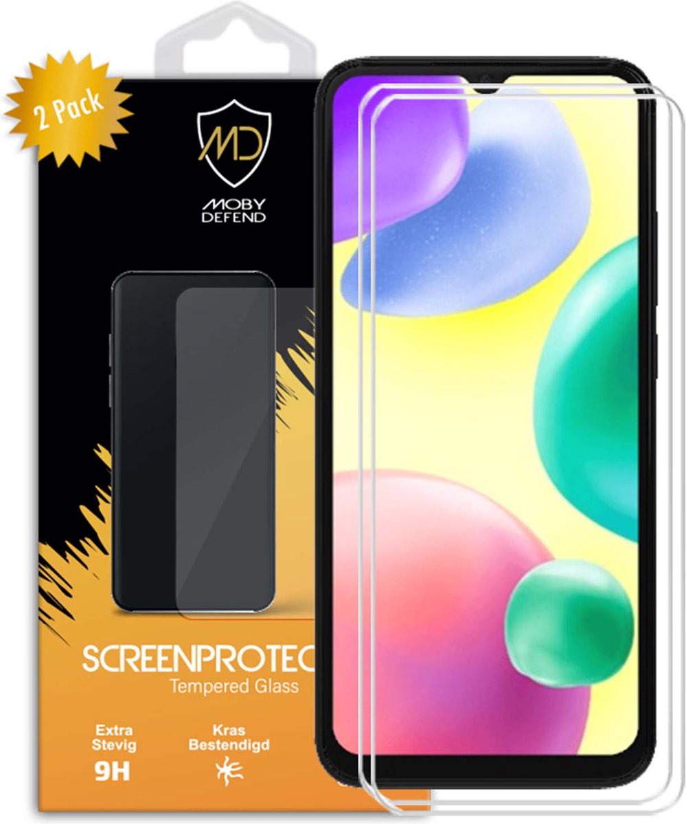 2-Pack MobyDefend Screenprotectors - Geschikt voor Xiaomi Redmi 10A - Case-Friendly Screensavers - Gehard Glas