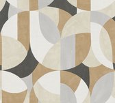 GRAFISCH BEHANG | Abstract - Wit Beige Zwart Grijs Bruin - A.S. Création French Affair