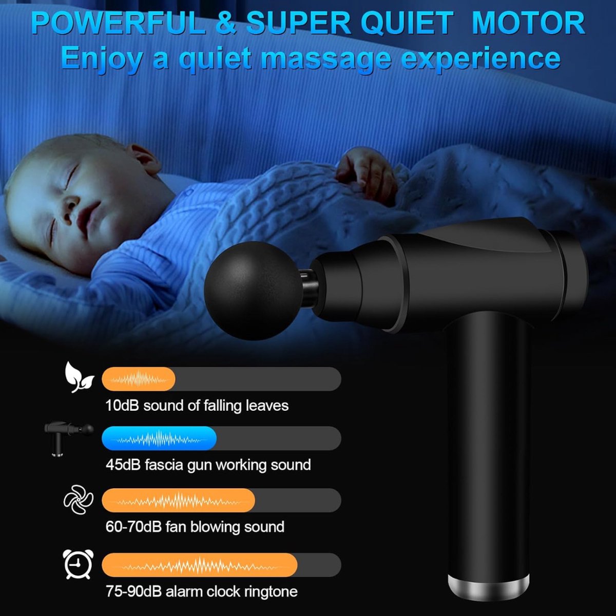 Afbeelding 3 van Equivera Massage Gun Professioneel - Massagegun - Massageapparaten - Massage Pistool - Compact Massage Apparaat