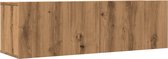 vidaXL Meuble TV mural 2 pièces 100 x 30 x 30 cm Chêne artisanal - Meuble TV - Meuble TV - Meuble de rangement