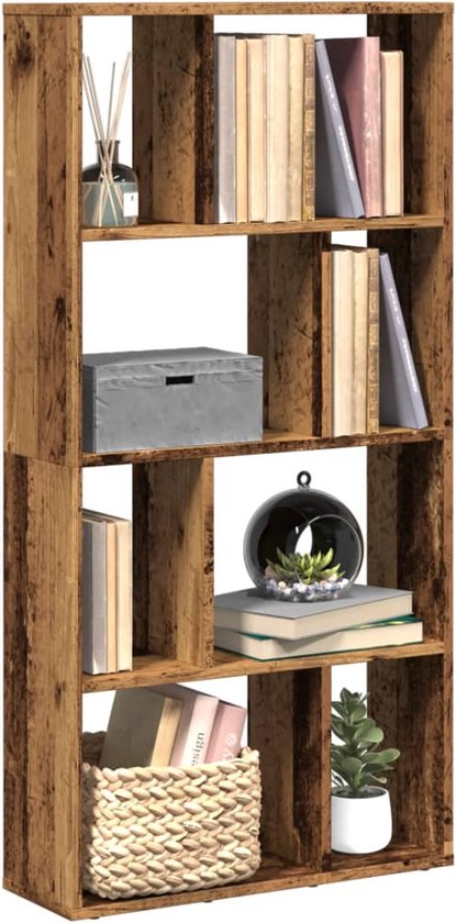 vidaXL - Bibliothèque - 60x20x120 - cm - décoré - bois - ancien - couleur bois