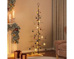 vidaXL-Kerstdecoratie-kerstboom-met-houten-basis-180-cm-metaal-zwart