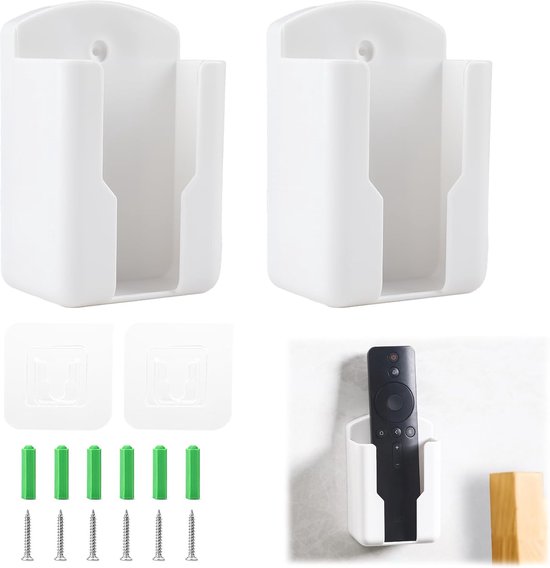 Set van 4 magnetische afstandsbedieninghouders voor de muur – Opbergrek Set van 4 magnetische afstandsbedieninghouders voor de muur – Opbergrek