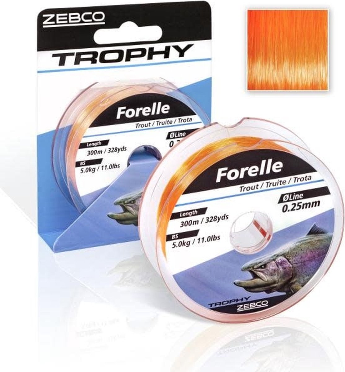 Zebco Nylon Trophy Trout 300m - Maat : 0.22mm