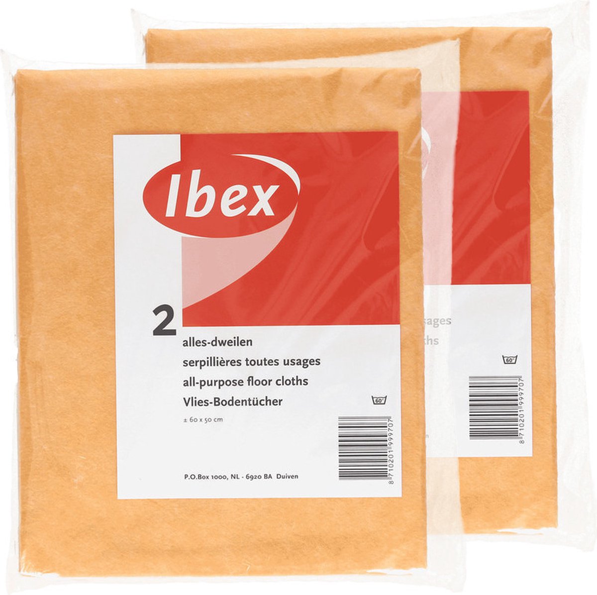 Goedkoopste Viscose Dweilen - 4x stuks - 60 x 50 cm - schoonmaakdoeken - oranje - dweiltjes huishouddoekjes