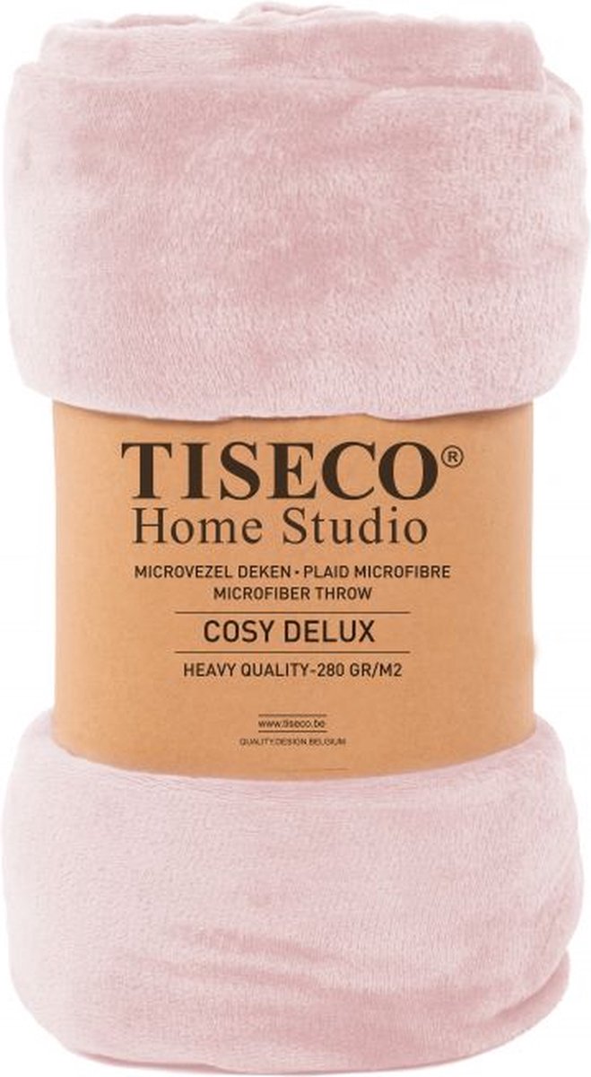 Tiseco Home Studio - Deken COSY DELUX - microflannel - 280 g/m² - 240x220 cm - Roze
