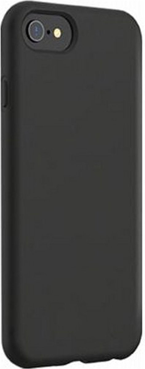Bigben Connected, Hoesje geschikt voor iPhone SE 2022/SE/8/7/6S/6 - Hardcase Elegant Siliconen Soft Touch, Zwart