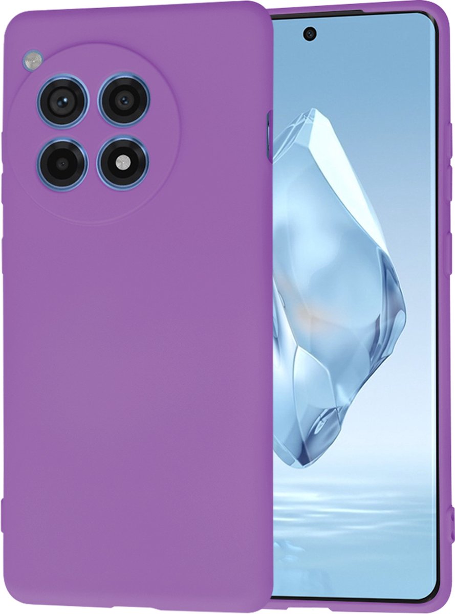 Techsuit Soft Flex Silicone Back Cover hoesje voor OnePlus 12R - Purple