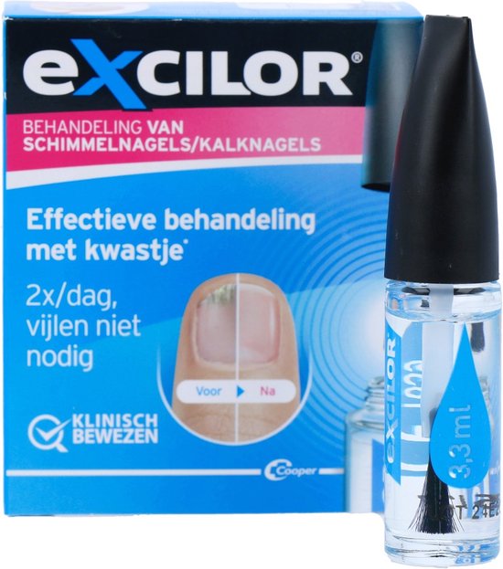 Excilor Kalknagel Behandeling - Effectieve bij schimmelnagels / kalknagels - Zichtbaar resultaat na 2 weken - Vijlen niet nodig - Klinisch bewezen - 3,3 ml