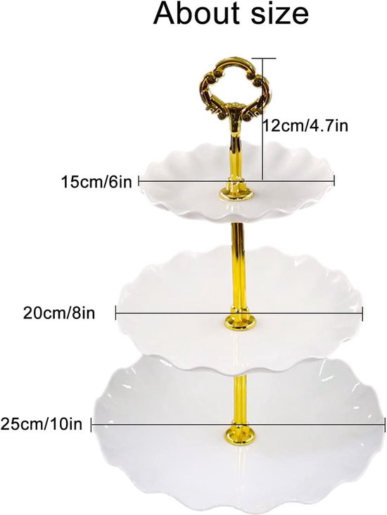 3 stuks/5 stuks dessert, taart display standaard, U-vormig acryl