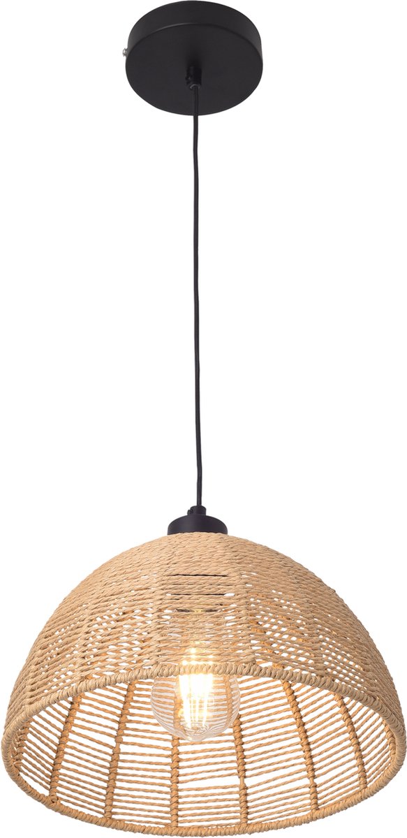 Design hanglamp Romsey E27 zwart en beige lux.pro