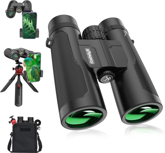 NOCOEX Professionele verrekijker voor volwassenen, 10 x 42, High Definition verrekijker, voor volwassenen, met BAK4 prisma voor reizen, vogelobservatie, astronomie, sport en dierenwereld, als cadeau (D