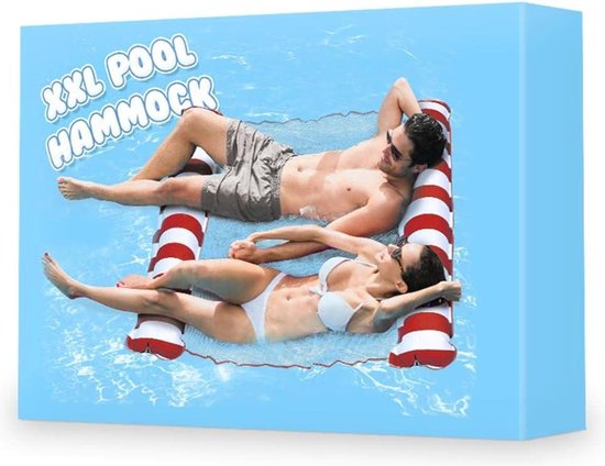 Opblaasbare zwembadhangmat XXL multifunctionele - zwembadhangmat drijvend - opblaasbaar - drijvende hangmat - draagbaar - Ø 130 x 138 cm. waterhangmat van Luftmatratze — afbeelding 4