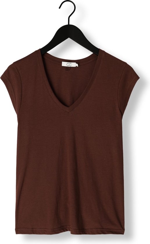 T-shirt D'été Manches Courtes Femme - Col Carré Côtelé - Coupe Ajustée - Look Décontracté