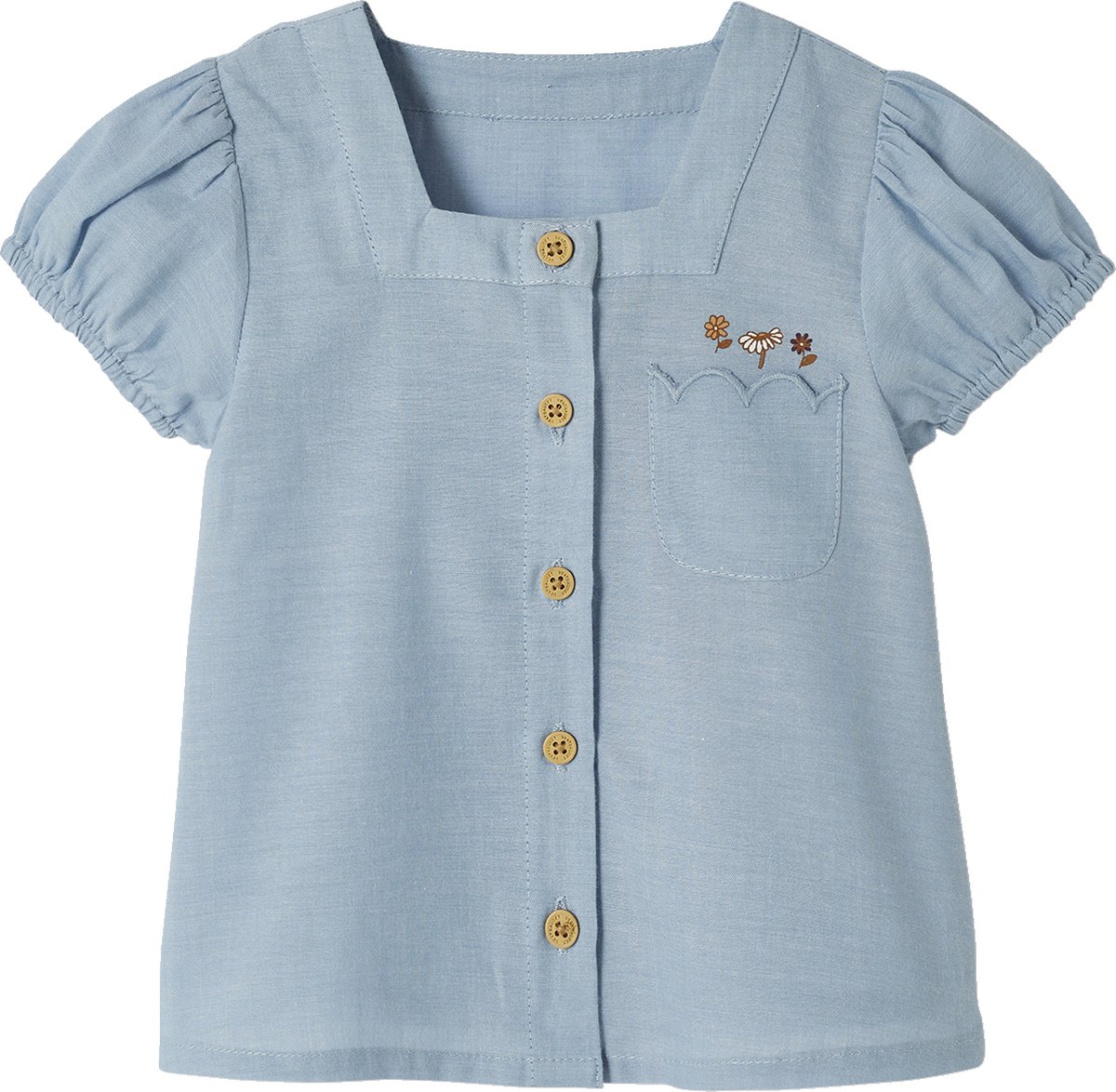 Vertbaudet Set bloemetjesblouse en korte broek baby