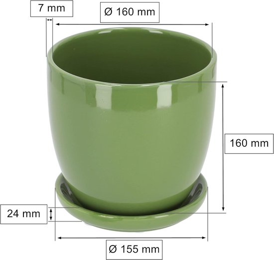 KOTARBAU® Keramische bloempot vierkant vintage crème 13x13cm H: 13cm geglazuurd keramiek 1 stuk bloempot vierkant plantenbak vierkant bloempot binnen bloempot plantenbak bloempotten