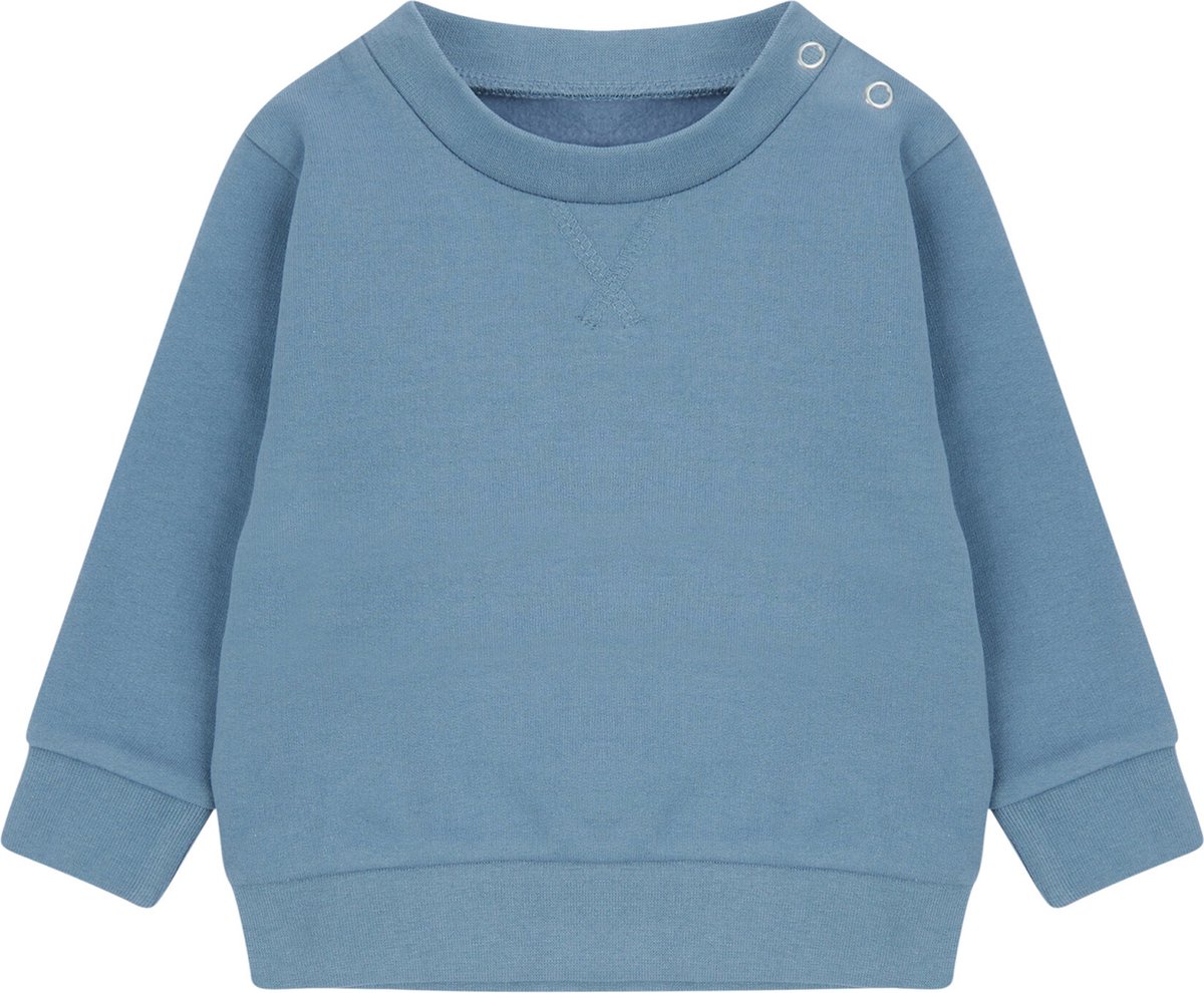 Larkwood - Sustainable Fashion Baby Sweater - Stone Blue maat 6/12 Monate