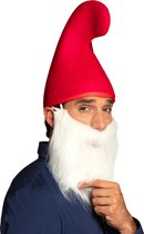Boland - Hoed Elf rood Rood - 58 - Kinderen en volwassenen - Unisex - Kabouter - Dwerg - Foute party