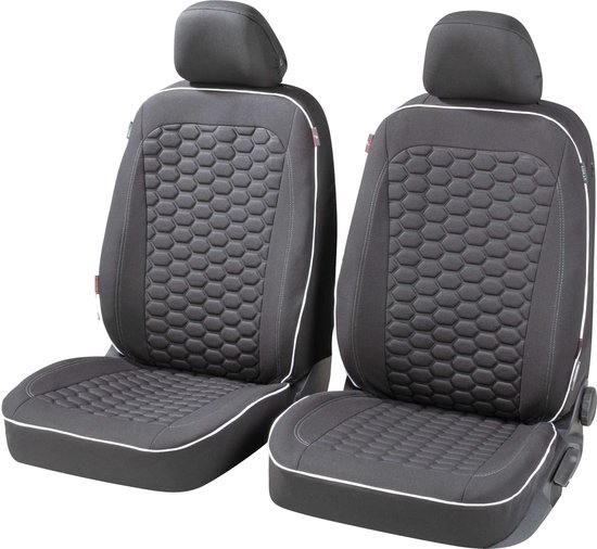 Auto Stoelbeschermer Inde Met Zipper ZIPP-IT Premium Autostoelhoes, Set, 2 Stoelbeschermer Voor Voorstoel 1 Stoelbeschermer Voor Achterbank Zwart
