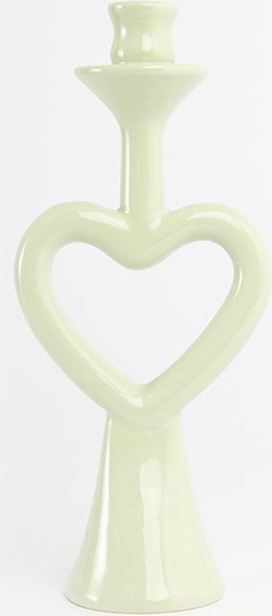 Sissy-Boy Lichtgroene kandelaar met open hart L.Groen