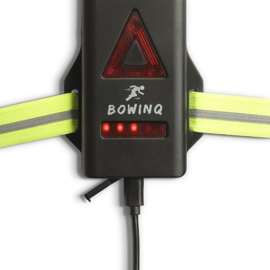 BOWINQ Boston 500 Neon - Feux de course - Lampe de poitrine - Gilet réfléchissant - Rechargeable et étanche - Haute qualité - Garantie 1 an