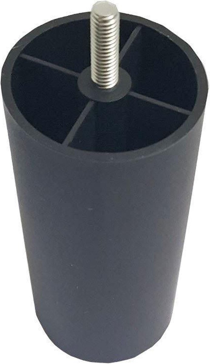 null M8 12cm Zwarte Kunststof Boxspringpoten - afbeelding 2
