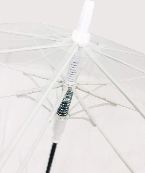 SMARTBULLE Doorzichtige bubbelparaplu voor kinderen met fluorescerende rand: Winddicht; Diameter=71cm; Handmatige opening; Paraplu voor meisjes; Ontwerp: roze flamingo