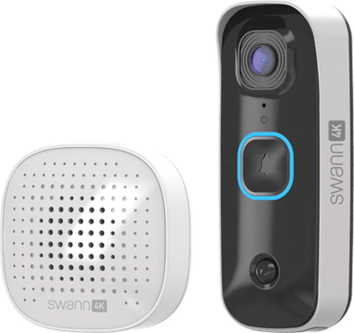 Swann Buddy4K™ Video Deurbel - Slimme Video Deurbel - Inclusief Chime - SwannShield™ AI Voice Assistant - 4K ultra HD video - Accu - Nachtvisie - Geen Abonnement - Inclusief 32GB SD Card
