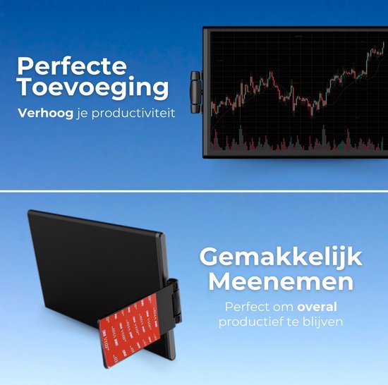 Farfi - Écran Extra pour ordinateur portable 11,6 pouces - Plug & Play - Moniteur portable - Écran portable pour ordinateur portable - Souris sans fil gratuite