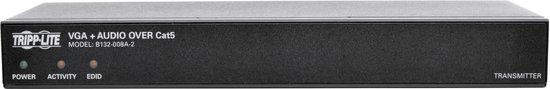 Tripp Lite B132-008A-2 émetteur AV extender audio / vidéo Zwart