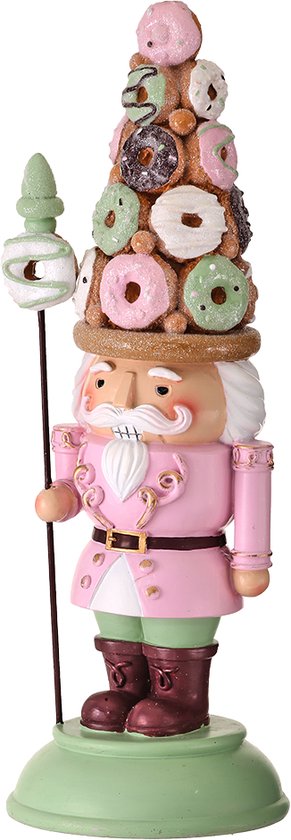 VALICLUD Rose Traditionnelle En Bois Casse- Noisette Ornement Puppet Festive Glitter De Noël Décor Pour Étagères Et Tables