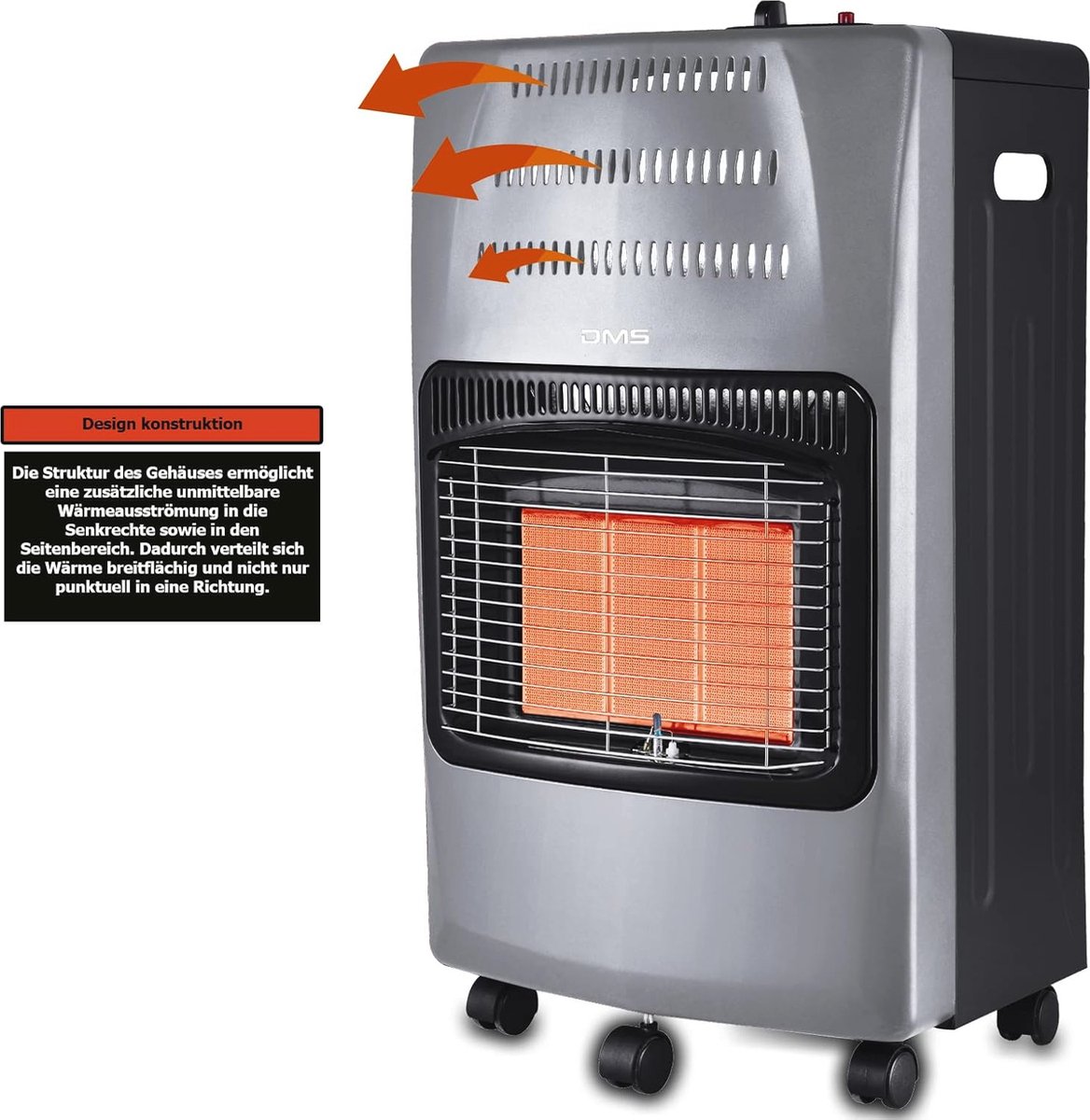 Gaskachel Mobiele Infrarood Verwarming 4200 W met 3 - afbeelding 2