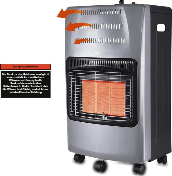 Gaskachel 4200 W - Mobiele Infrarood Verwarming met 3 Warmtestanden en Gasdrukregelaar — afbeelding 2