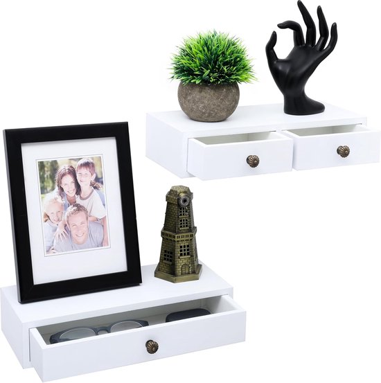The Mash - U-vormige Wandplanken, Set Van 3, Zwevende Planken In Vintage Stijl Wandmontage Voor Decoratie Woonkamer Slaapkamer En Kantoor Vintage Bruin The Mash - U-vormige Wandplanken, Set Van 3, Zwevende Planken In Vintage Stijl Wandmontage Voor Decoratie Woonkamer Slaapkamer En Kantoor Vintage Bruin