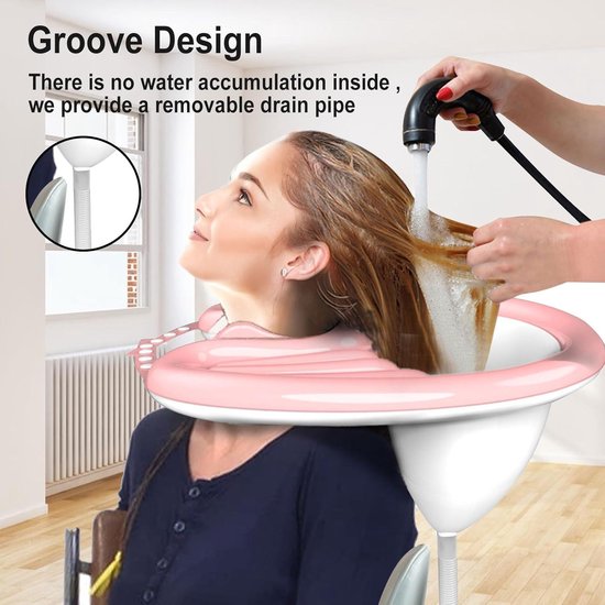 Shampoo Buddy Draagbare haarwastafel voor kinderen, peuters, kinderen, tieners | Draagbare shampookom voor gebruik op badkuip of gootsteen (paars