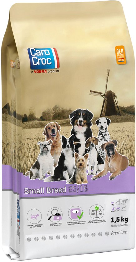 Carocroc Small Breed 25/16 - Hondenvoer - 1.5 kg